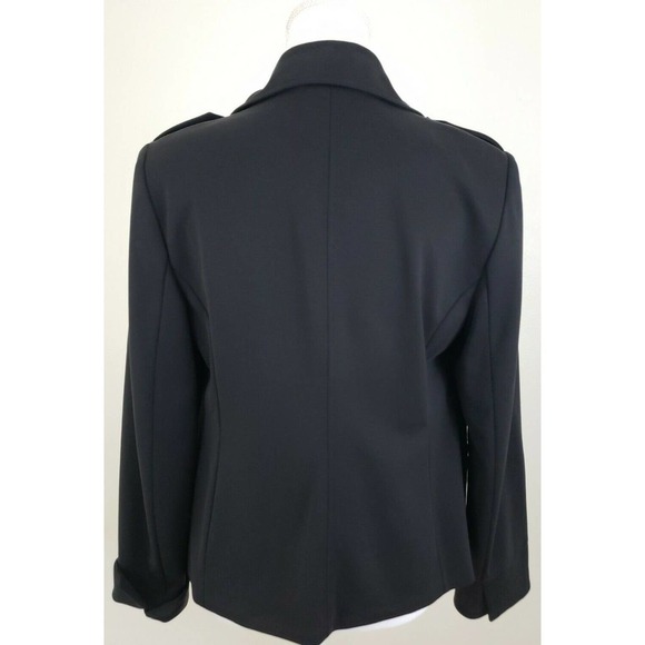 Chico's ~Woman Sz 1(8/10)~Black Jacket Blazer Casual Fully Lined 2 Button-Front - Picture 11 of 11